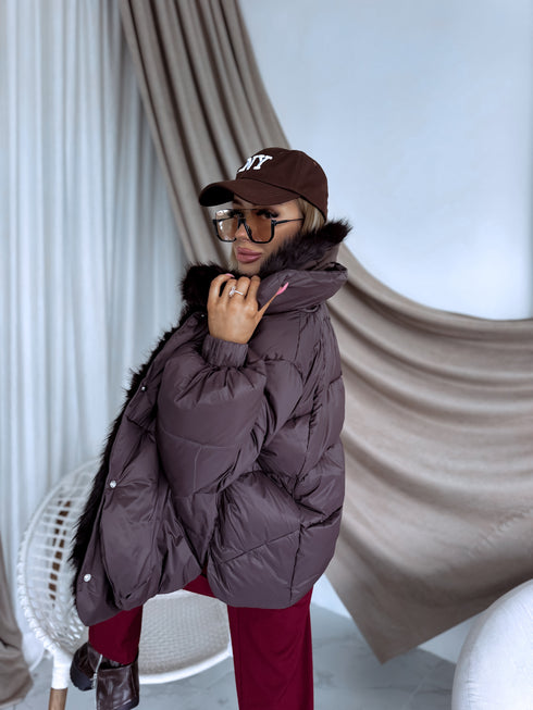 Short jacket "NORTH FL257" - CHOCO